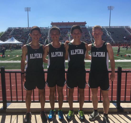 The 3200m relay team (Aidan Day, Drew Seabase, Aden Smith and Josh Smith) finished 7th and set a new school record of 7:55.45