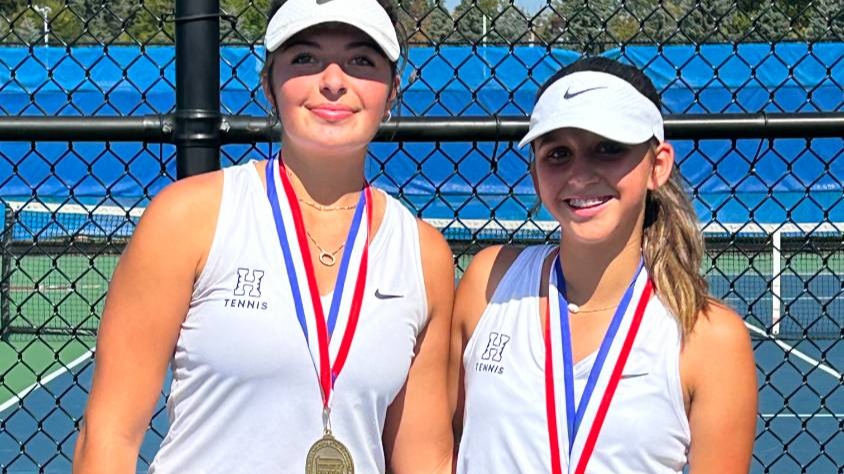 District 6 Class AAA Doubles Champions - Megan Ferris and Crosby Denis - Content Image for hollidaysburgareashs_bigteams_26317