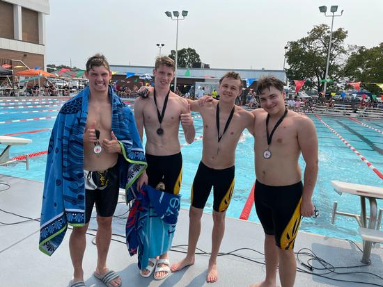 Boys 200 Freestyle Relay - 8th place medalists