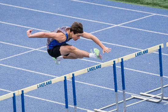 1716911205_DSC06215.jpg - Image for Wyatt Robertson reigns as 9th Grade Oakland County Champion in the 110m and 300m hurdles