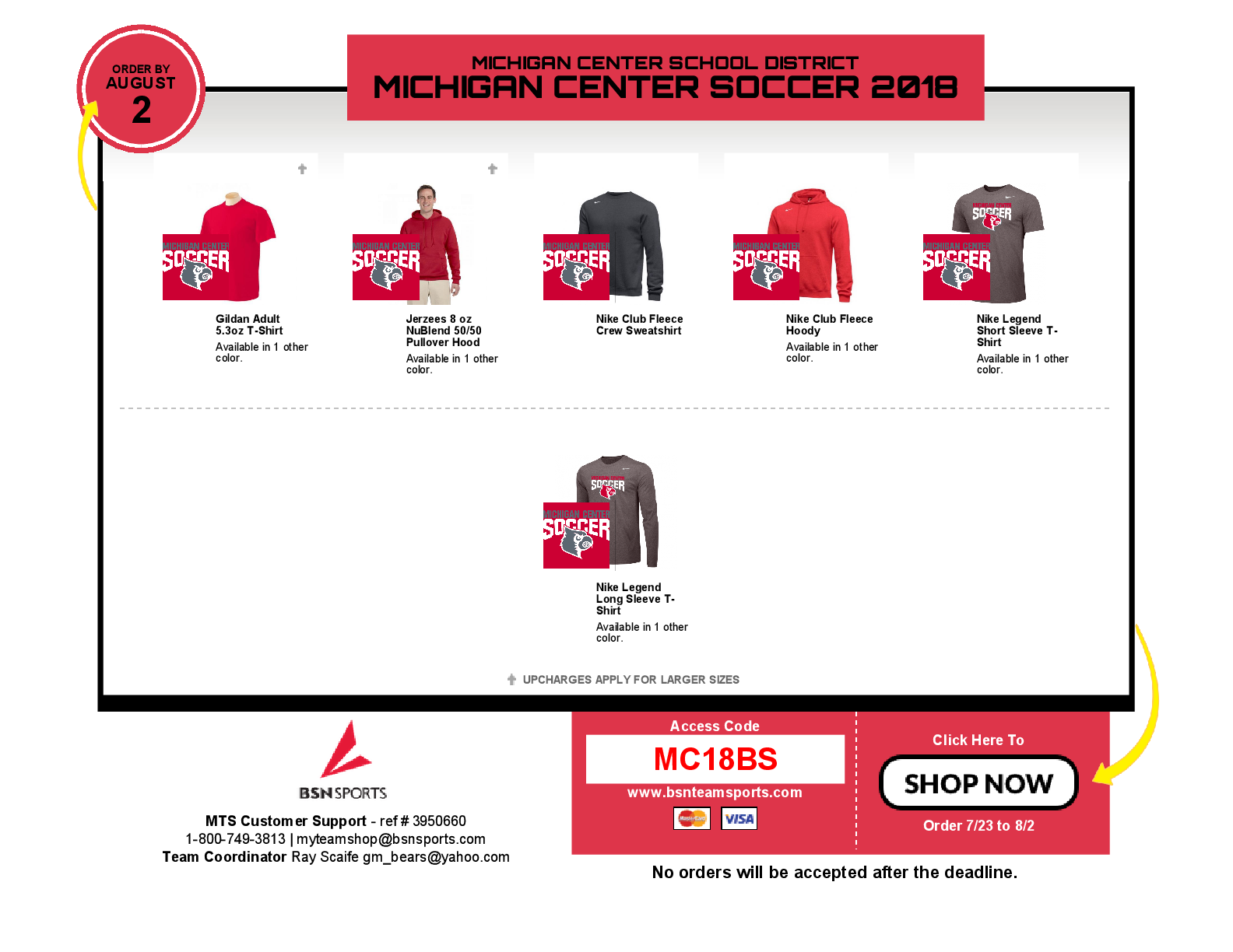 MCHS BSN Soccer Store