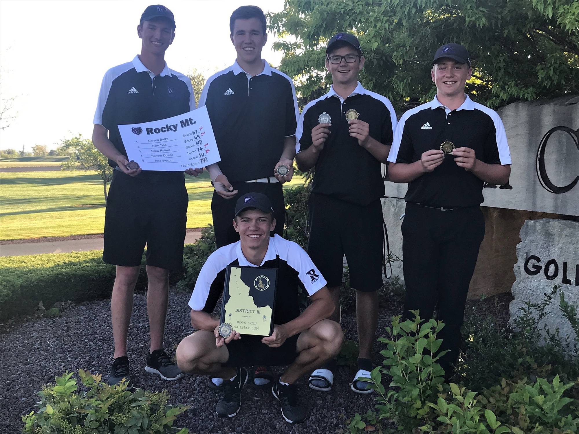 2017 Boy Golf District Champions